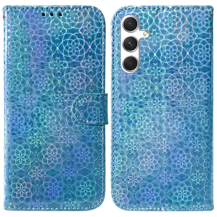 For Samsung Galaxy S25+ 5G Colorful Magnetic Buckle Leather Phone Case(Blue)