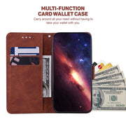 For Samsung Galaxy S25 5G Geometric Embossed Leather Phone Case(Brown)