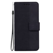 For Samsung Galaxy S25 5G Geometric Embossed Leather Phone Case(Black)
