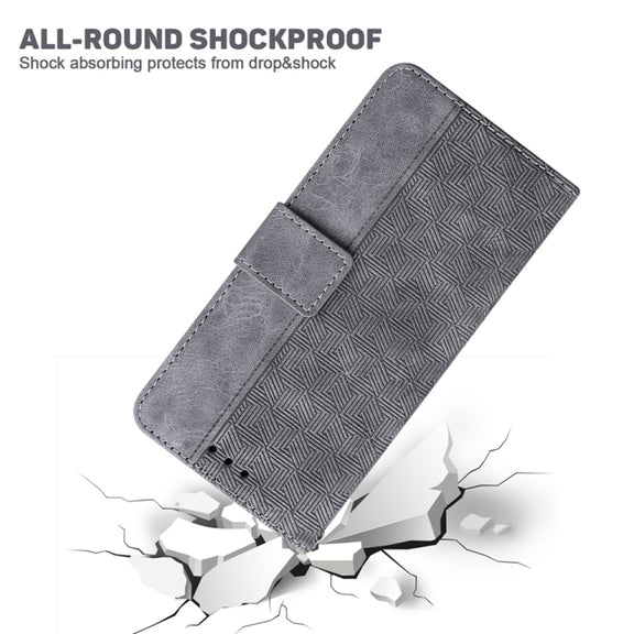 For Samsung Galaxy S25+ 5G Geometric Embossed Leather Phone Case(Grey)