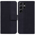 For Samsung Galaxy S25 Ultra 5G Geometric Embossed Leather Phone Case(Black) - Galaxy S25 Ultra 5G Cases by PMC Jewellery | Online Shopping South Africa | PMC Jewellery | Buy Now Pay Later Mobicred