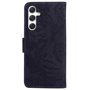 For Samsung Galaxy S25 5G Tiger Embossing Pattern Flip Leather Phone Case(Black)