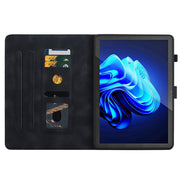 For itel Pad One 10.1 Lily Embossed Leather Tablet Case(Black)