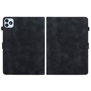 For itel VistaTab 30 Lily Embossed Leather Tablet Case(Black)