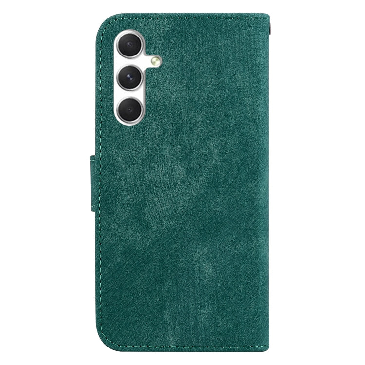 For Samsung Galaxy S25 5G Little Tiger Embossed Leather Phone Case(Green)