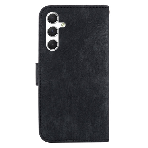 For Samsung Galaxy S25 5G Little Tiger Embossed Leather Phone Case(Black)