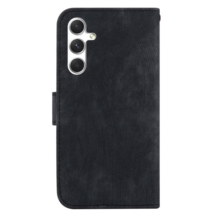 For Samsung Galaxy S25 5G Little Tiger Embossed Leather Phone Case(Black)