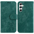 For Samsung Galaxy S25+ 5G Little Tiger Embossed Leather Phone Case(Green) - Galaxy S25+ 5G Cases by PMC Jewellery | Online Shopping South Africa | PMC Jewellery | Buy Now Pay Later Mobicred