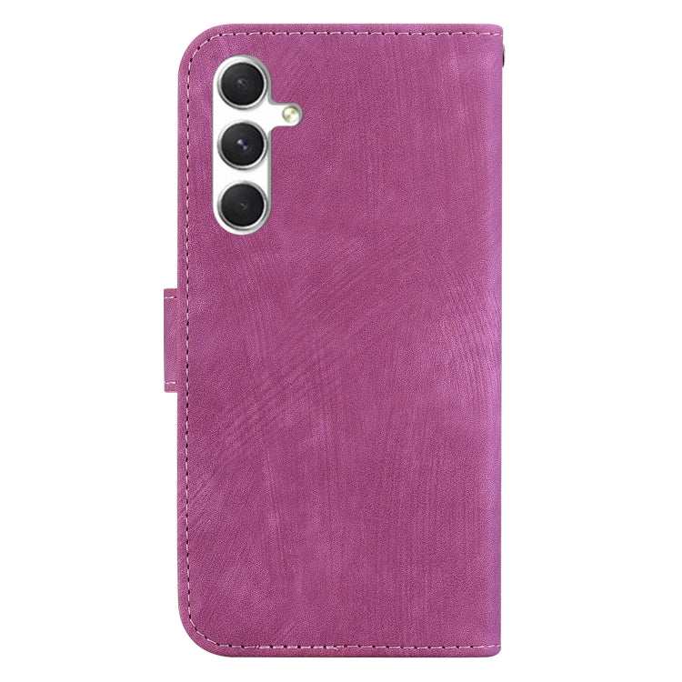 For Samsung Galaxy S25+ 5G Little Tiger Embossed Leather Phone Case(Rose Red)