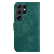 For Samsung Galaxy S25 Ultra 5G Little Tiger Embossed Leather Phone Case(Green)