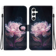 For Samsung Galaxy S25 5G Crystal Texture Colored Drawing Leather Phone Case(Purple Peony) - free shipping - PMC Jewellery - Order now!