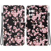 For Samsung Galaxy S25 5G Crystal Texture Colored Drawing Leather Phone Case(Plum Bossom)