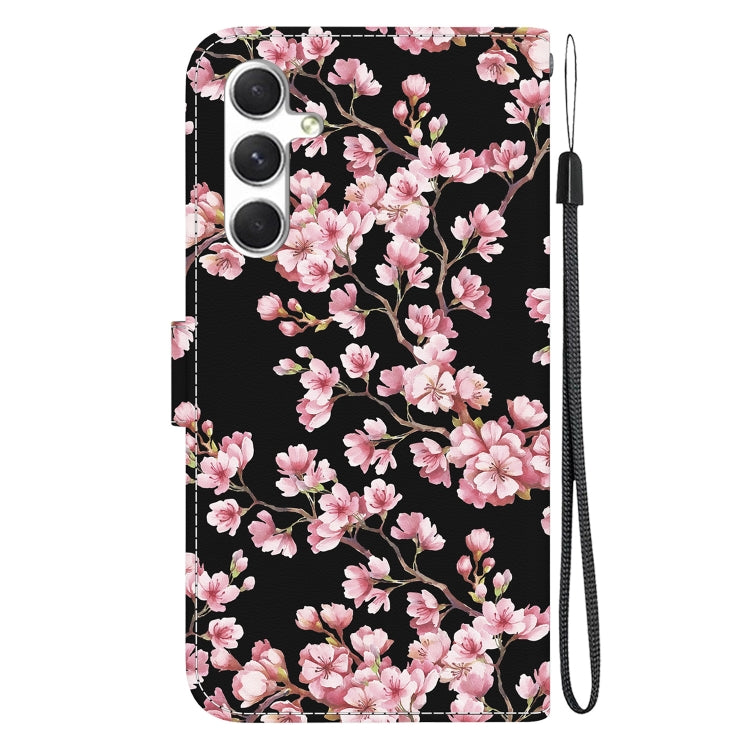 For Samsung Galaxy S25 5G Crystal Texture Colored Drawing Leather Phone Case(Plum Bossom)