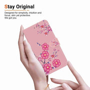 For Samsung Galaxy S25 5G Crystal Texture Colored Drawing Leather Phone Case(Cherry Blossoms)
