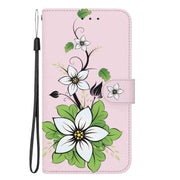 For Samsung Galaxy S25+ 5G Crystal Texture Colored Drawing Leather Phone Case(Lily)