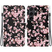 For Samsung Galaxy S25 Ultra 5G Crystal Texture Colored Drawing Leather Phone Case(Plum Bossom)