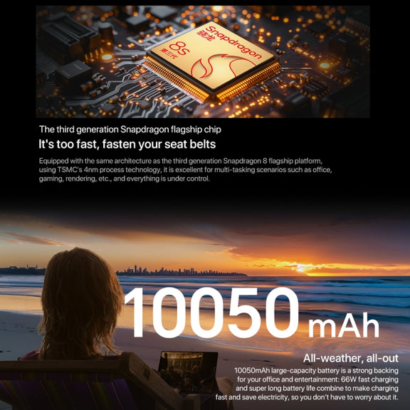 Honor MagicPad2 WiFi Tablet PC, 12GB+256GB, 12.3 inch MagicOS 8.0.1 Qualcomm Snapdragon 8s Gen 3 Octa Core(White)