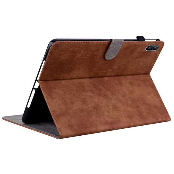 For Huawei MatePad SE 11 2024 Tiger Pattern Flip Leather Tablet Case(Brown)