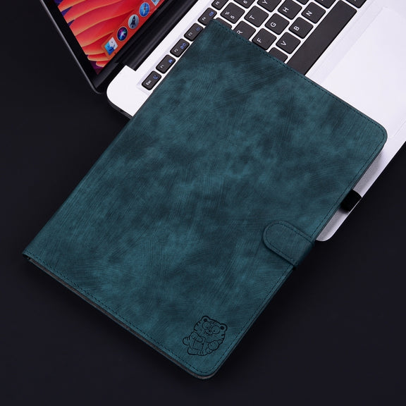 For Huawei MatePad SE 11 2024 Tiger Pattern Flip Leather Tablet Case(Dark Blue)