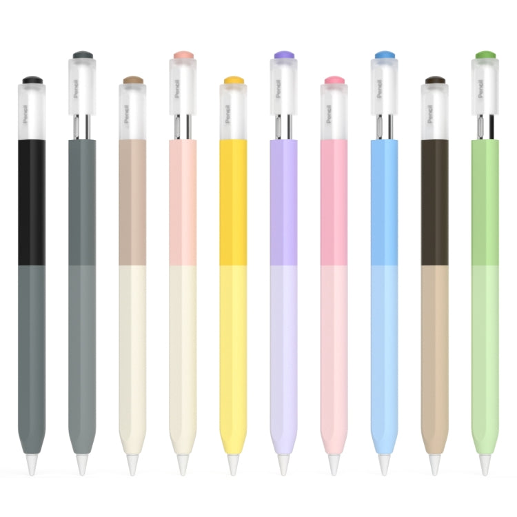 For Apple Pencil USB-C Gradient Silicone Stylus Protective Case(Milk Tea Pink)
