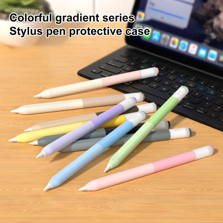 For Apple Pencil USB-C Gradient Silicone Stylus Protective Case(Black)