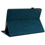 For Huawei MatePad SE 11 2024 Butterfly Flower Embossed Leather Tablet Case(Blue)