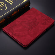 For Huawei MatePad SE 11 2024 Butterfly Flower Embossed Leather Tablet Case(Red)