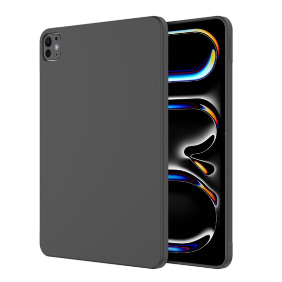 For iPad Pro 11 2024 Mutural Silicone Microfiber Tablet Case(Black)
