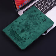 For Huawei MatePad SE 11 2024 Butterfly Rose Embossed Leather Tablet Case(Green)