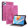 For itel VistaTab 30 Butterfly Rose Embossed Leather Tablet Case(Rose Red) - Others by PMC TechLife | Online Shopping South Africa | PMC TechLife | Buy Now Pay Later Mobicred