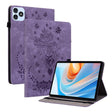 For itel VistaTab 30 Butterfly Rose Embossed Leather Tablet Case(Purple) - Others by PMC TechLife | Online Shopping South Africa | PMC TechLife | Buy Now Pay Later Mobicred