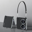 For Huawei Pocket 2 SULADA Skin Feel Liquid Leather Phone Case with Strap(Black) - free shipping - PMC TechLife - Order now!