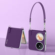 For Huawei Pocket 2 SULADA Skin Feel Liquid Leather Phone Case with Strap(Purple) - free shipping - PMC TechLife - Order now!