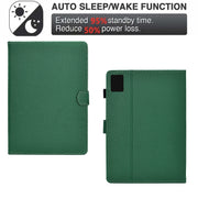 For Lenovo Tab M11 / Xiaoxin Pad 2024 Solid Color Fiber Texture Smart Tablet Leather Case(Green)