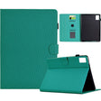 For Lenovo Tab M11 / Xiaoxin Pad 2024 Solid Color Fiber Texture Smart Tablet Leather Case(Lake Green) - Lenovo by PMC Jewellery | Online Shopping South Africa | PMC Jewellery | Buy Now Pay Later Mobicred