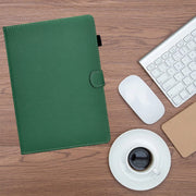 For Lenovo Tab P12 Solid Color Fiber Texture Smart Tablet Leather Case(Green)