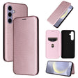 For Samsung Galaxy S25 5G Carbon Fiber Texture Flip Leather Phone Case(Pink) - Galaxy S25 5G Cases by PMC Jewellery | Online Shopping South Africa | PMC Jewellery | Buy Now Pay Later Mobicred