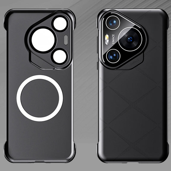 For Huawei Pura 70 Pro Borderless Upshrink Camera Protection Magnetic Phone Case(Black)