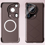 For Huawei Pura 70 Pro Borderless Upshrink Camera Protection Magnetic Phone Case(Brown)