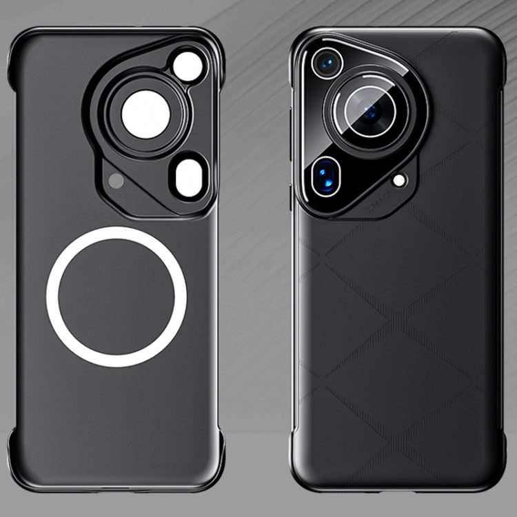 For Huawei Pura 70 Ultra Borderless Upshrink Camera Protection Magnetic Phone Case(Black)