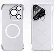 For Huawei Pura 70 Borderless Upshrink Camera Protection Magnetic Phone Case(Silver)