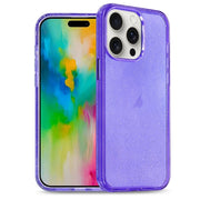 For iPhone 16 Pro Glitter Powder TPU Hybrid PC Phone Case(Purple)