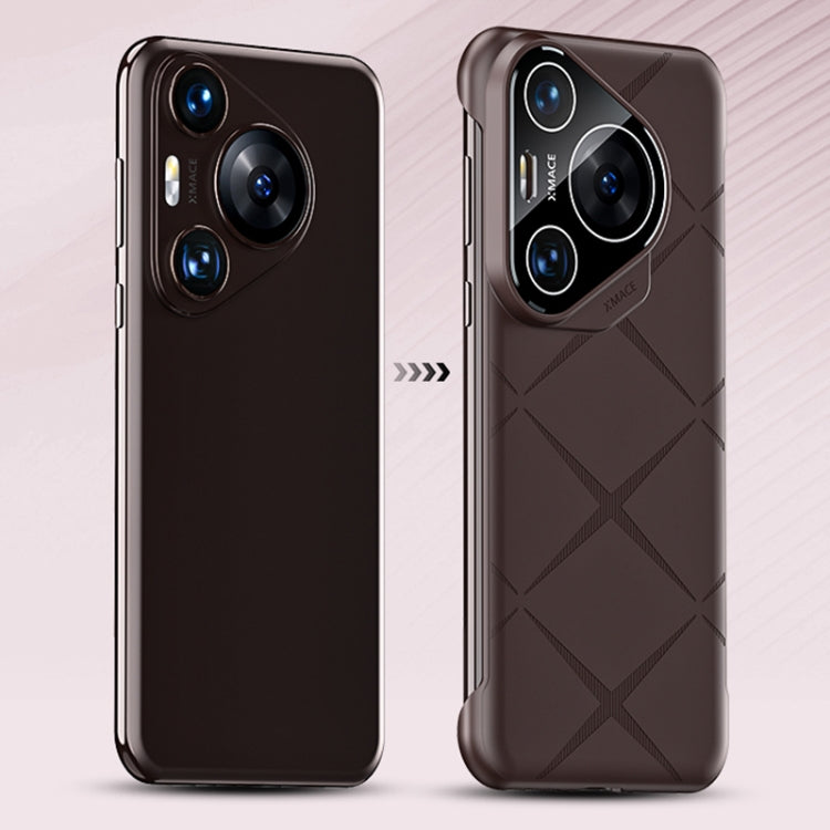 For Huawei Pura 70 Ultra Borderless Upshrink Camera Protection Phone Case(Brown)