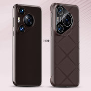 For Huawei Pura 70 Ultra Borderless Upshrink Camera Protection Phone Case(Brown)