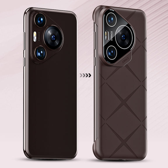 For Huawei Pura 70 Ultra Borderless Upshrink Camera Protection Phone Case(Brown)