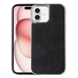 For iPhone 16 Plus Electroplated Side PU Hybrid TPU MagSafe Phone Case(Black) - iPhone 16 Plus Cases by PMC TechLife | Online Shopping South Africa | PMC TechLife | Buy Now Pay Later Mobicred