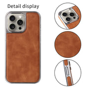 For iPhone 16 Electroplated Side PU Hybrid TPU MagSafe Phone Case(White)