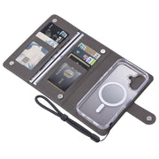 For iPhone 16 Plus ViLi GHA-C Series RFID MagSafe Magnetic Flip Leather Phone Case(Grey)