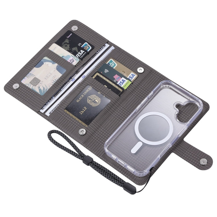 For iPhone 16 Plus ViLi GHA-C Series RFID MagSafe Magnetic Flip Leather Phone Case(Grey)