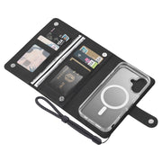 For iPhone 16 Pro Max ViLi GHA-C Series RFID MagSafe Magnetic Flip Leather Phone Case(Black)